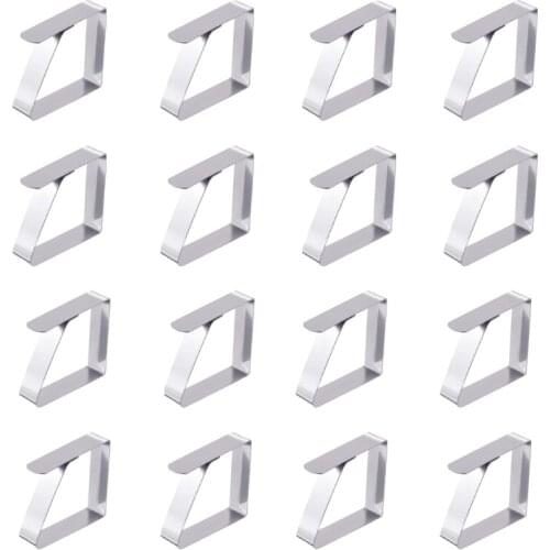 8/16 Pcs Flexible Picnic Table Cover Holder Tablecloth Clips Stainless Steel Table Cloth Clamps