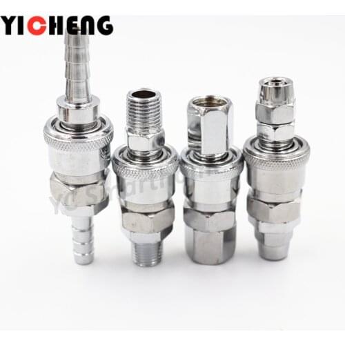 8 pieces / 4 sets of C type self-locking air tube quick connector air compressor parts Connecting hose 1/4 " 8X5mm