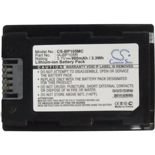 Cameron Sino 900mah battery for SAMSUNG SMX-F50/BN SMX-F50BP F54 A-BP105R SMX-F70BP HMX-H305 Camera Battery