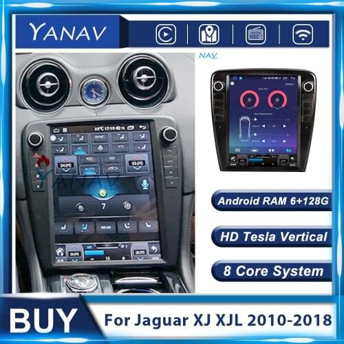 Car Radio For Jaguar XJ XJL 12.1 Inch Android 10.0 Auto Multimedia NAVI Video Stereo GPS Navigation MP3 Player Tesla Head Uint