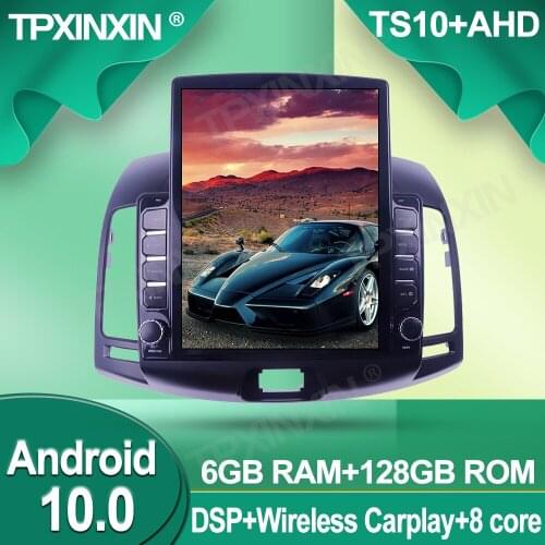 For Hyundai Elantra 2008-2010 Tesla Style 6+128G Android 10 GPS IPS Car Multimedia Tesla Player Headunit Audio Radio Navigtion