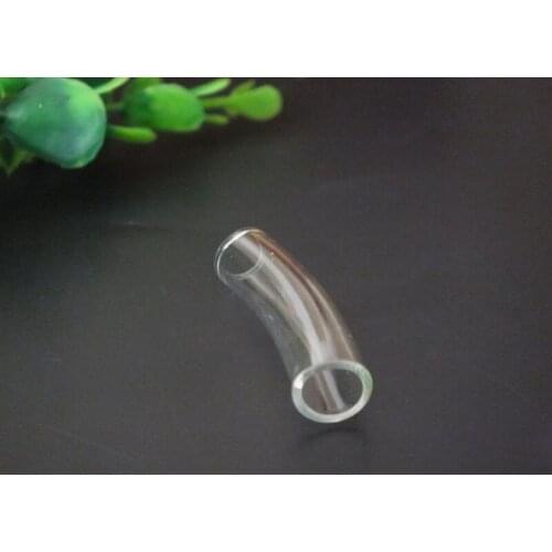 Free ship!! 40x10mm clear tube shape curved glass bottle opening glass globes jewelry vial pendant DIY art necklace