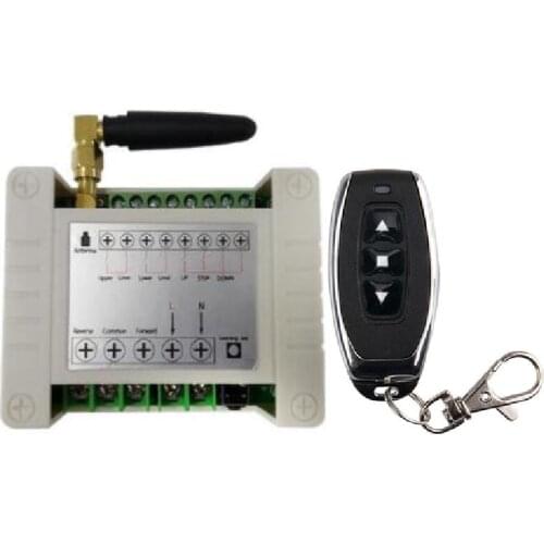 433mhz RF 220V electric door/curtain/shutters limit wireless radio remote control switch for forward and reverse motors
