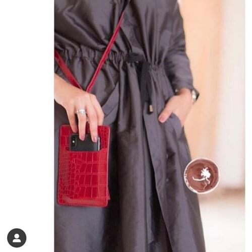 XMESSUN 2020 Genuine Leather Phone Card Holder Crocodile Pattern Cow Leather With Lanyardr Pouch Phone Bag For iPhone XS Max XR