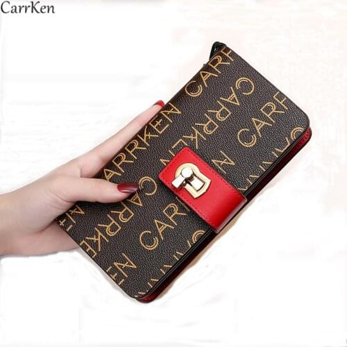 Long Womens Wallet Big Letter Printing Clutch Female Zipper Wristlet Coin Purse Card Holder Ladies Phone Pouch Monedero Mujer