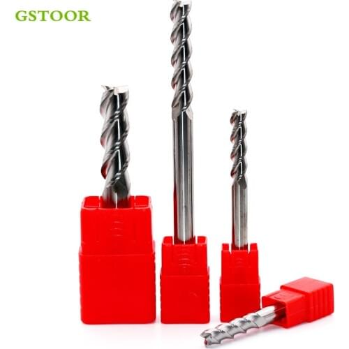 1PC mill aluminium 3mm 4mm 5mm 6mm 8mm 10mm Mill End Extra Long HRC60 3F Carbide Milling Cutter Tungsten Endmills Tool