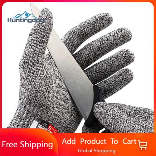 Hot Sale Hunting Gloves Cut Resistant Gloves Ambidextrous,Size Extra Large Food Grade, High Performance Level 5 Protection
