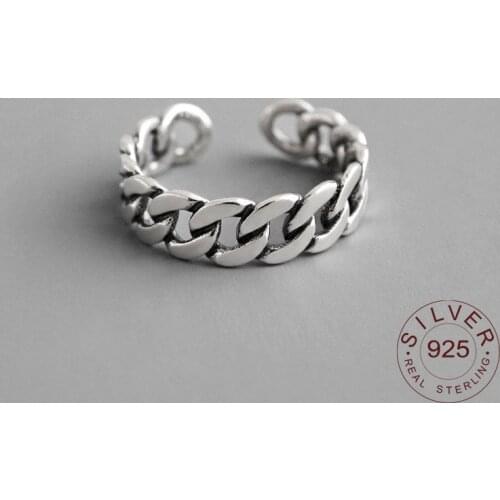 Korean Women 925 Sterling Silver Rings for Women Multi-Layer Interwoven Weaving Line Heart Ring Knuckle Tail Ring
