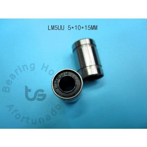 LM5UU 5x10x15(mm) 10pieces bearing LM5UU 5mm 5x10x15 mm Linear Ball Bearing Bushing 5mmx10mmx15mm for 3d printer parts