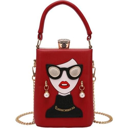 Fashion Sunglasses Woman Pattern Women Party Clutch Luxury Designer Bags Ladies Purses and Handbags Casual Chain Shoulder Bag Pu
