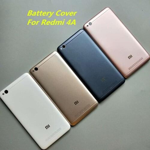 Redmi 4A New Rear Housing Cover XIAOMI Plastic Battery Back Cover Door Replacement Phone Protection Case With Camera lens & logo