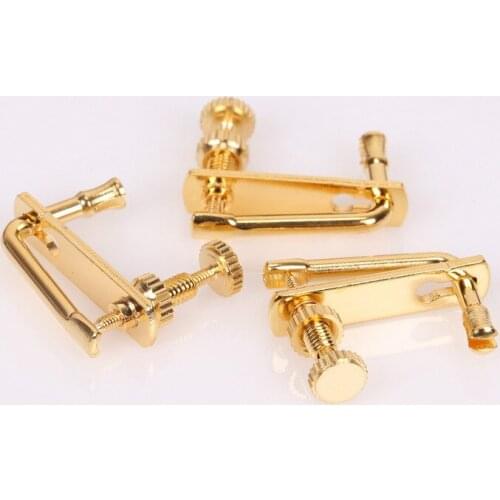 New 10pcs/lot Golden Violin Fine Tuner Copper Plating Fine Tuning Violin Strings Hook 1/4 1/2 3/4 4/4 Fiddle Violin Accessories