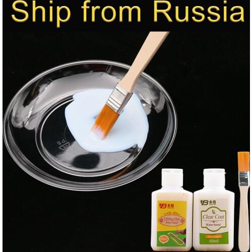 New Gilding Glue Gold Foil Sheets for Arts Craft Paper Powder Home Decoration Gold Leaf 60ml Water-based Glue&60ml Varnish&Brush