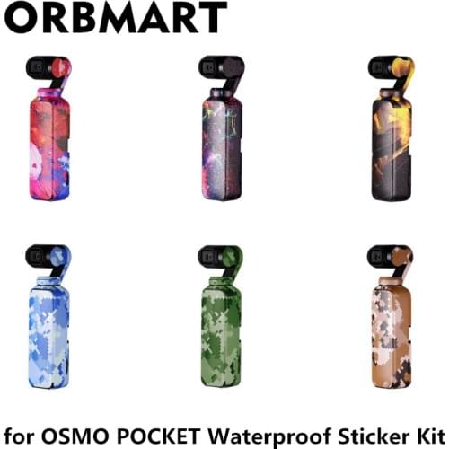 ORBMART 3 Pcs/Set 3M Waterproof Sticker Self-adhesive Label For DJI Osmo Pocket Stabilized Handheld Camera Camouflage Colorful