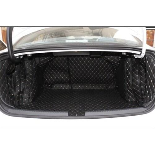 Non Slip Wholy Surrounded No Ordor Special Luggage Car Trunk Mats for VolkswagenJetta A6 Durable Waterproof Boot Carpets