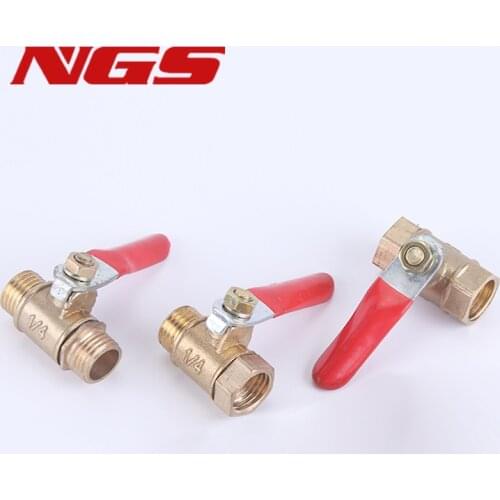 1/8" 1/4'' 3/8'' 1/2'' Female to Male BSP Threaded Brass Water Oil Air Gas Fuel Line Shutoff Ball Valve Pneumatic Connector