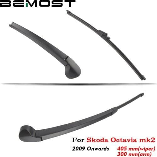 BEMOST Auto Car Rear Windshield Wiper Arm Blade Brushes For Skoda Octavia MK2 Hatchback From 2009 To 2018 Windscreen Washer