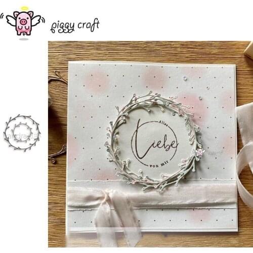 Piggy Craft metal cutting dies cut die mold 2Pcs Fruit leaf ring Scrapbook paper craft knife mould blade punch stencils dies