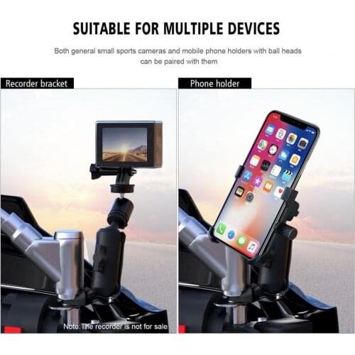 Convenient Multifunction 360 Degree Motorcycle Electric Vehicle Mirror Seat Camera Phone Cycling Bracket Motorcycle Accessories
