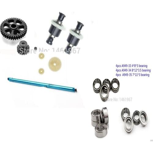 Wltoys A949 A959 A969 A979 1/18 4WD RC Car upgraded metal parts Shaft bearing gears