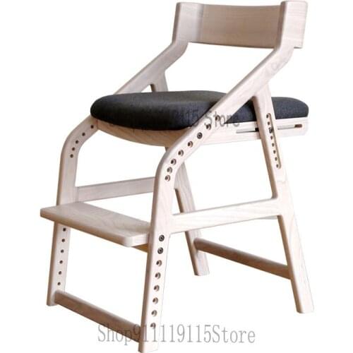 Japanese Genuine Toko Lift Student Chair Adjustable Children Dining Chair Learning Chair Solid Wood Growth Chair Computer Writin
