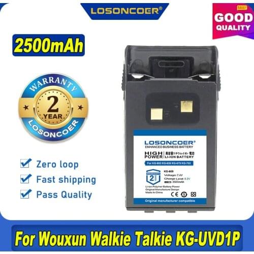 100% Original LOSONCOER NEW 2500mAh Battery For Wouxun CB Radio Walkie Talkie KG UVD1P KG-883 KG-659 KG-669 KG-679 KG-699 KG-703