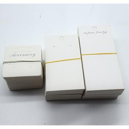 100pcs Paper Ear Studs Hang Tag Black White Earring Display Cards Jewelry Display