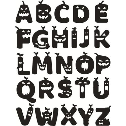 12.3*15CM Cutting Die Halloween letters Metal Crafts Paper Die-Cutting /DIY Embossing Easter New Year