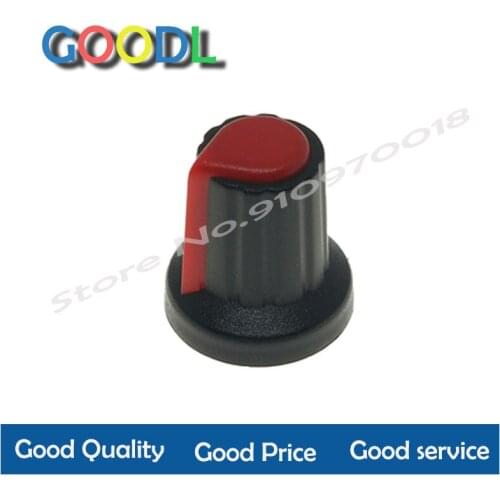 20 pçs wh148 botão de plástico vermelho ag2 15x17mm tipo potenciômetro amplificador de potência botão