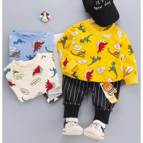 2021 Baby Girl Clothes Toddler Kids Clothes For Boys For Newborn Long Sleeve Shirt+Pants 2pcs Children Sets 1-5 Age