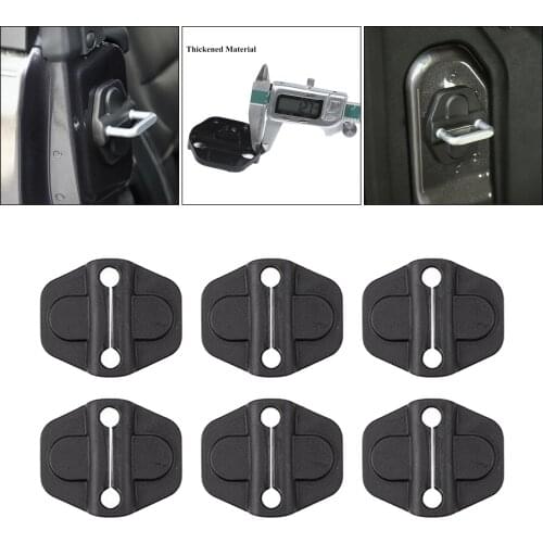 6x Door Lock Cover for Jeep Wrangler JL JLU 2018-2021 Door Lock Cover Buckle Decor Trim Auto Parts Accessories
