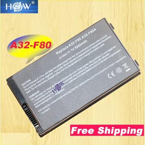 HSW Battery For Asus A32-f80 F80 N60 X82 F80Cr N60D X82C F80s N60Dp X82CR F81 N60W X82L F81E N60WT X82Q F81Se Pro8 fast shipping