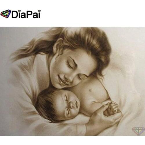 DIAPAI 5D DIY Diamond Painting 100% Full Square/Round Drill "Woman child" Diamond Embroidery Cross Stitch 3D Decor A23509