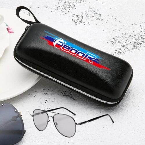 Black leather women man glasses case sunglasses case for BMW F800R 2009-2018 2017 F800 R F 800R motorcycle accessories