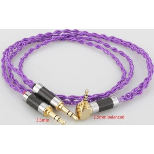 HiFi Cable with 2.5mm Trrs Balanced Male Compatible with Hifiman ANANDA ah-d7200 d5200 Headphones with dual 3.5mm male