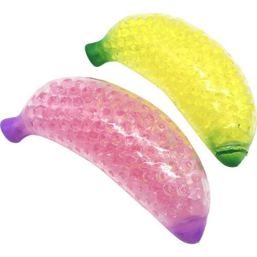 Funny Fruit Shape Banana Squeeze Toy Creative Antistress Toy Pressure Stress Relief Sensory Fidget Tool for Kids Adults
