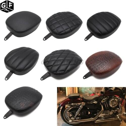 7 Models Motorcycle Black Passenger Rear Seat Pad Leather Pillow for Harley Sportster XL 1200 883 72 48 Forty-eight 2010-2015
