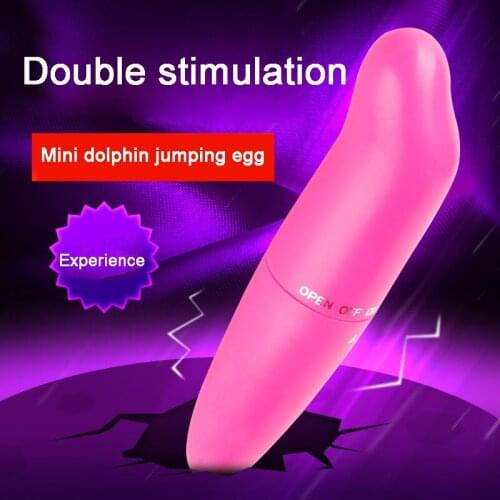 Mini G-Spot Vibrator Bullet Vibrator Massager Dolphin Jumping Eggs Vibrator Dual Clitoris Stimulator Sex Toys for Woman