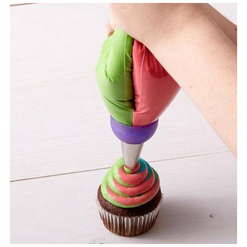 Fashion Hot Icing Piping Bag Nozzle Converter Tri-color Cream Coupler Cake Decorating Tools For Cupcake Fondant Cookie 3 Hole 3