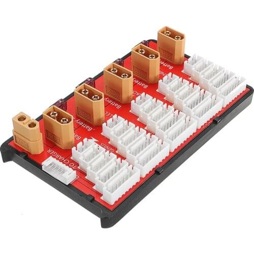 Power Genius PG Parallel Charging Board Supports 5 Packs of 2-6S Lipo Battery XT60 Plug For RC Models Multicopter Drone
