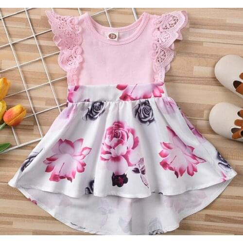 Girls princess dress children floral printed pleated dress+bag 2pcs sets kids fashion dress clothing