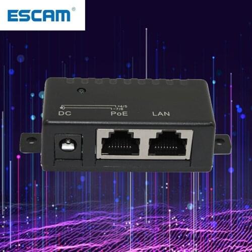 ESCAM 1000Mbps 5V 12V 24V 48V/1A POE Injector Power Splitter for IP Camera POE Adapter Module Accessories