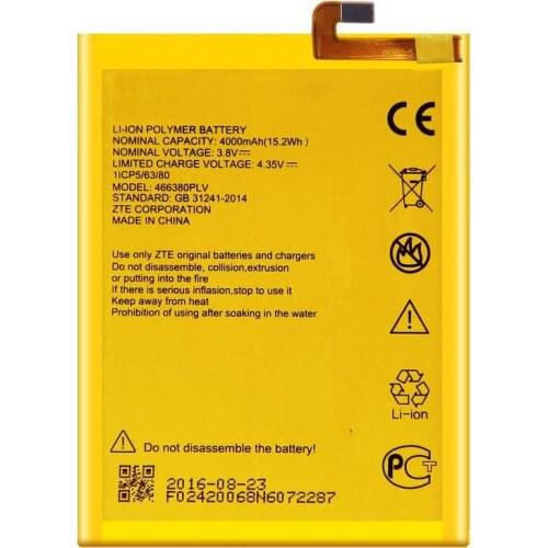 New High Quality 466380PLV 466380PVL 4000mAh Battery Replacement For ZTE BLADE A610 A610C A610T BA610C BA610T