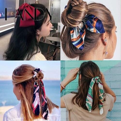 35 Style Bow-knot Floral Elastic Hairband For Woman Red Knotted Bow Ribbon Headband Hair Band Korean Fashion Hair Accessories