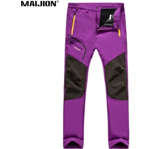 Womens Antifouling Warmth Camping Hiking Pants Windproof Breathable Quick Dry Outdoor Travel Trousers