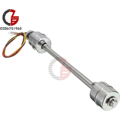 200mm Liquid Float Switch Water Level Sensor Stainless Steel Double Ball for Water Tank Pond