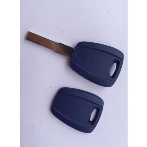1Pcs Of New Replacement Key Case For Fiat Transponder Shell No Logo Uncut Blade Blue Color Fob No Chip Inside Car Accessories