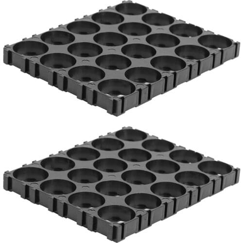 2pcs 18650 Battery 4x5 Cell Spacer Radiating Shell Pack Plastic Heat Storage Holder Bracket Lithium Batteries Support Stand