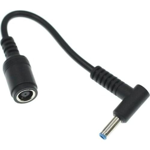 2021 New 90 degrees 7.4x5.0mm Female To 4.5x3.0mm Male Tip Power Adapter Converter Cable for hp Dell laptop