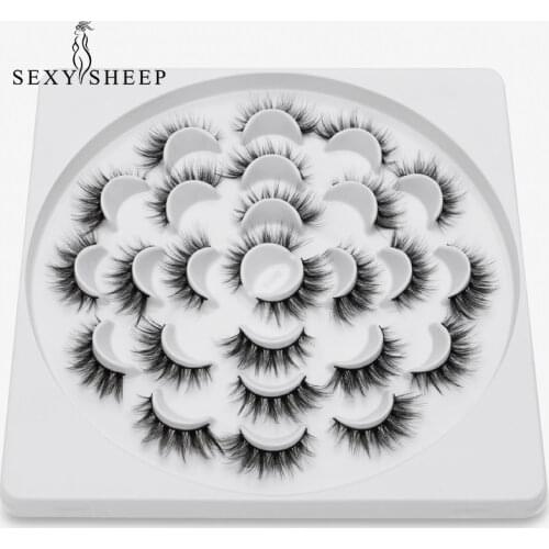 SEXYSHEEP 5/13pairs Faux 3D Mink Lashes Natural Long False Eyelashes Volume Fake Lashes Makeup Extension Eyelashes maquiagem